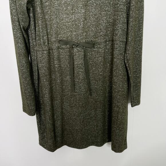 CAbi Solice Olive Green Cowl Neck Dress Medium M #4016 Long Sleeve Sweater Soft - Picture 6 of 10